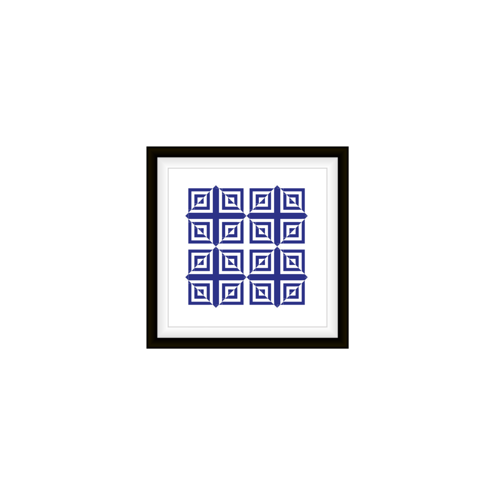 Optical Illusions - Moroccan Tiles - Blue